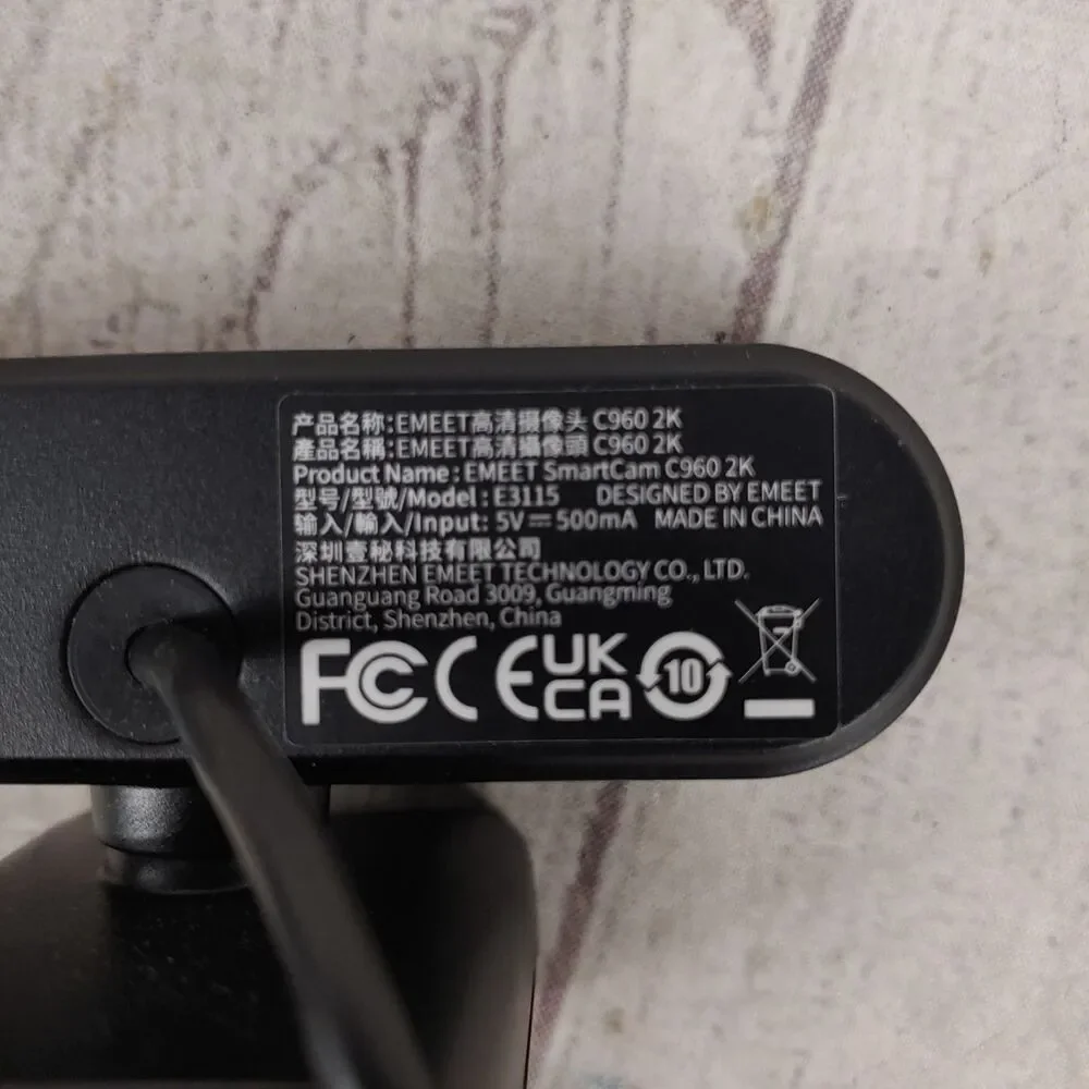 EMEET SmartCam C960 2K AF Webcam HD Streaming Video Web Camera USB Corded TESTED